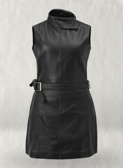 Jennifer Aniston Murder Mystery Premiere Leather Dress - LeatherCult