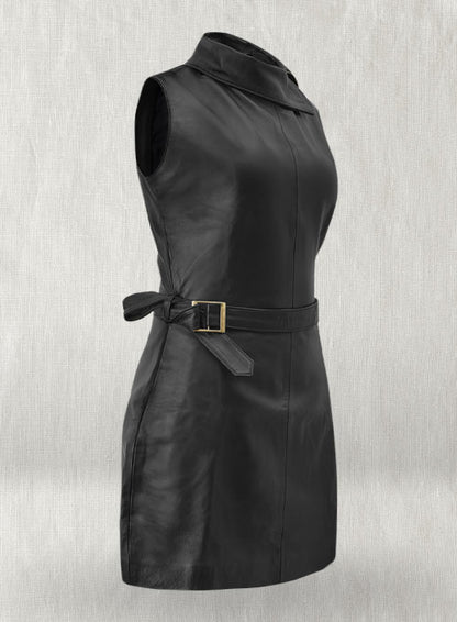 Jennifer Aniston Murder Mystery Premiere Leather Dress - LeatherCult