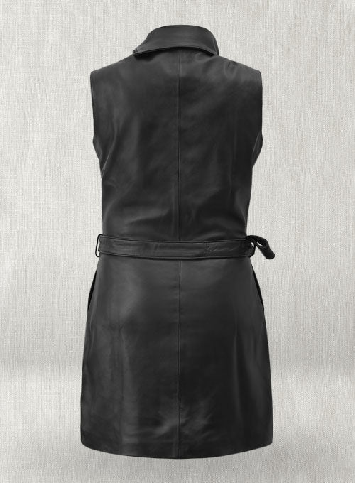 Jennifer Aniston Murder Mystery Premiere Leather Dress - LeatherCult