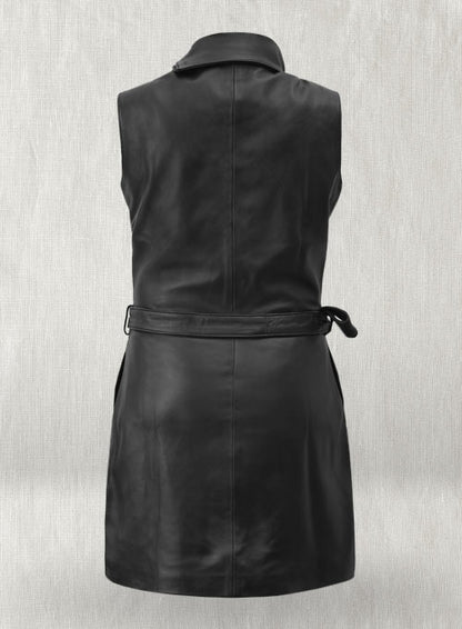 Jennifer Aniston Murder Mystery Premiere Leather Dress - LeatherCult