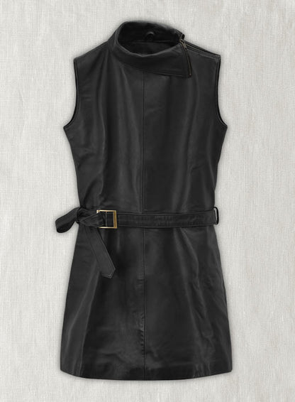 Jennifer Aniston Murder Mystery Premiere Leather Dress - LeatherCult