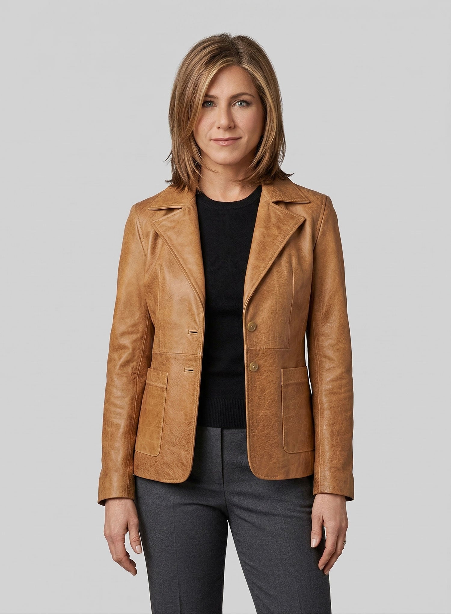 Jennifer Aniston Friends Season 5 Leather Blazer – LeatherCult