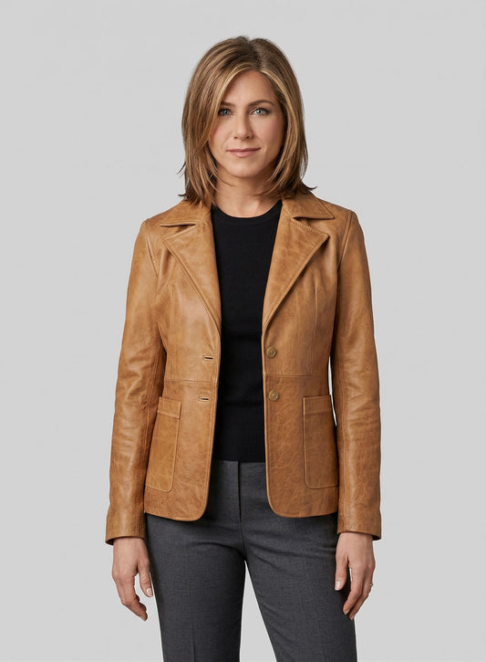 Jennifer Aniston Friends Season 5 Leather Blazer