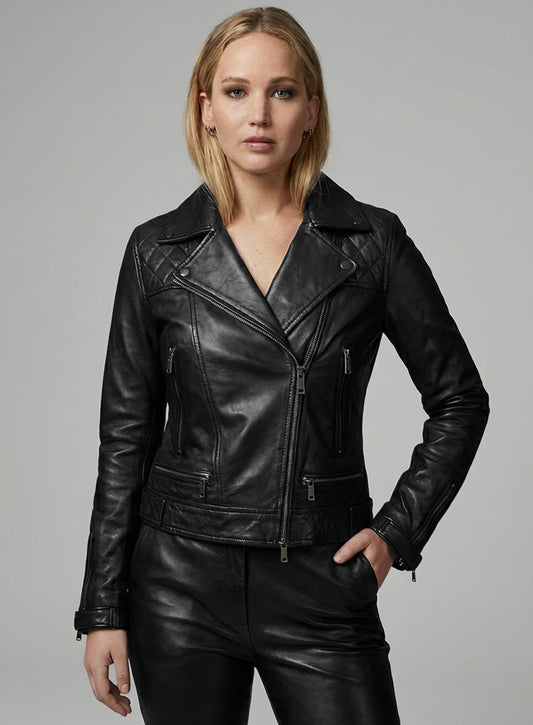 Jennifer Lawrence Red Sparrow Leather Jacket