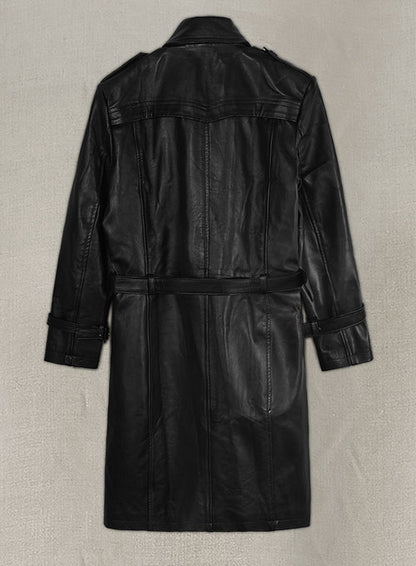 Jennifer Lopez Hustlers Leather Trench Coat - LeatherCult
