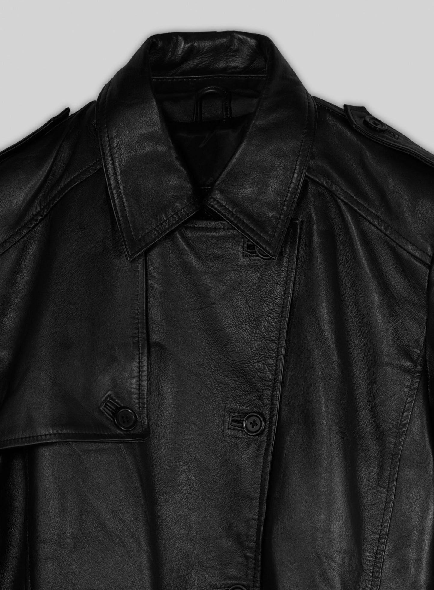 Jennifer Lopez Hustlers Leather Trench Coat