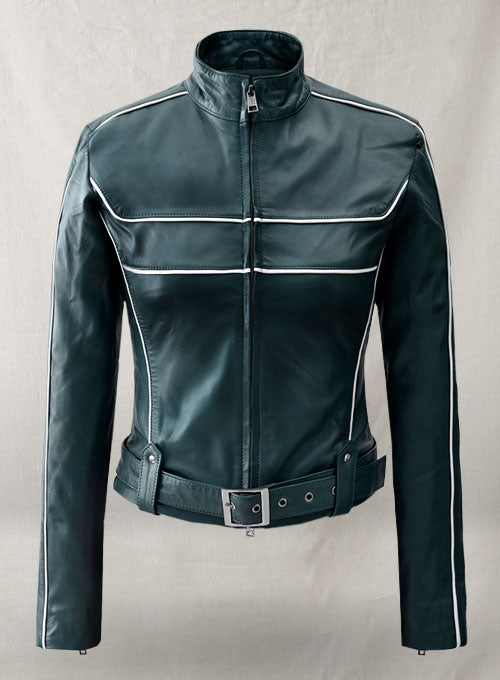 Soft Prussian Blue Jennifer Morrison Once Upon a Time Jacket - LeatherCult