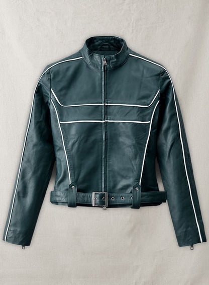 Soft Prussian Blue Jennifer Morrison Once Upon a Time Jacket - LeatherCult