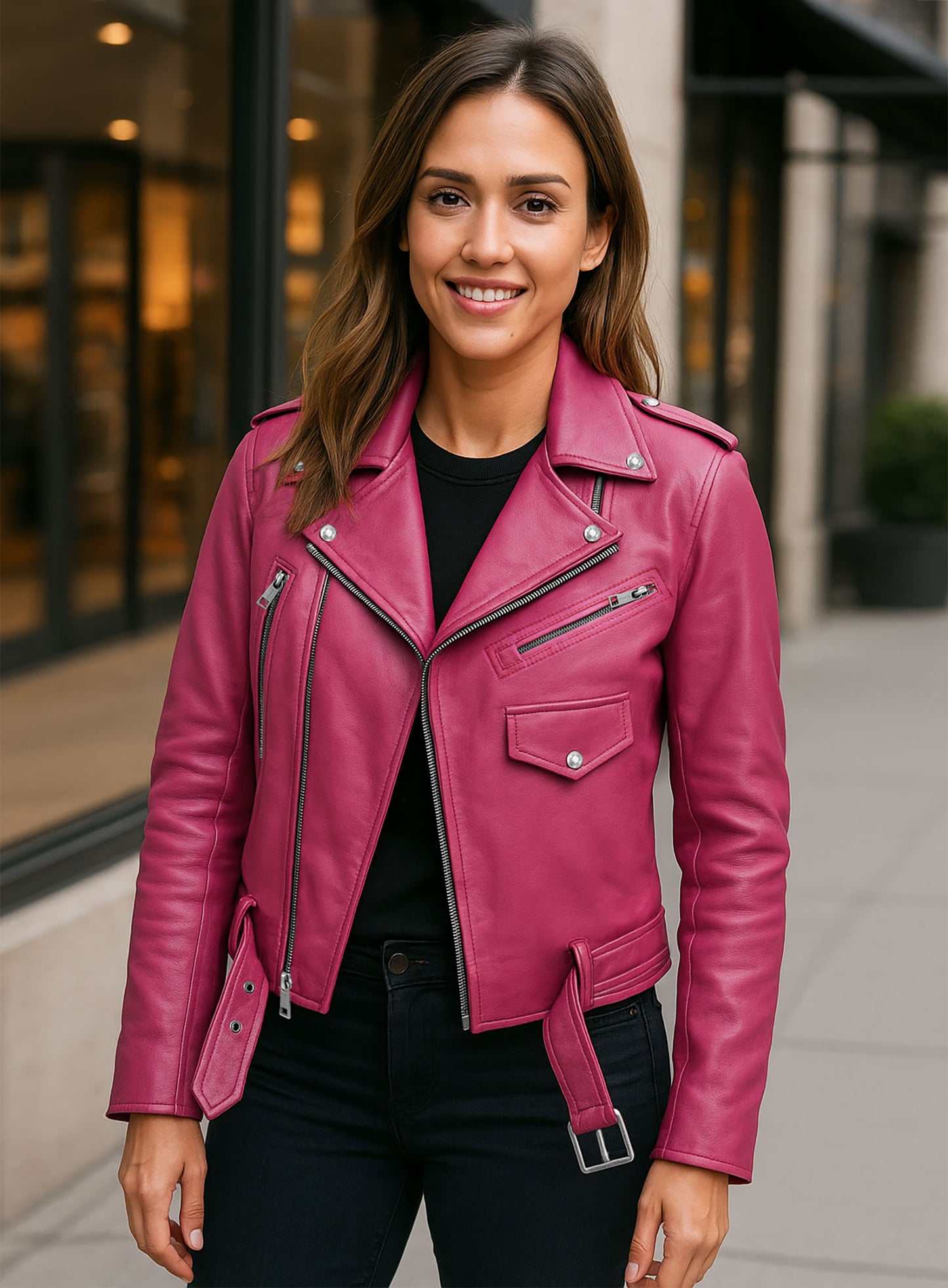 Jessica Alba Leather Jacket