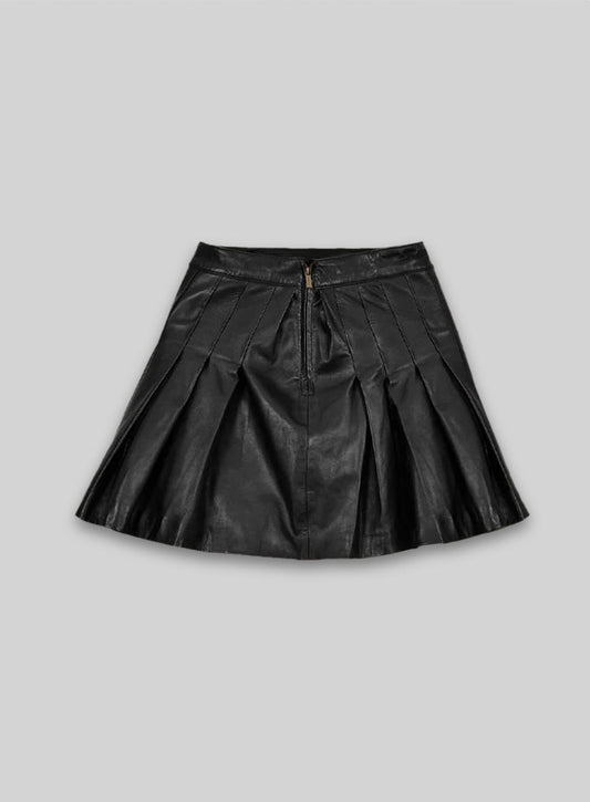 Jessica Biel Leather Skirt