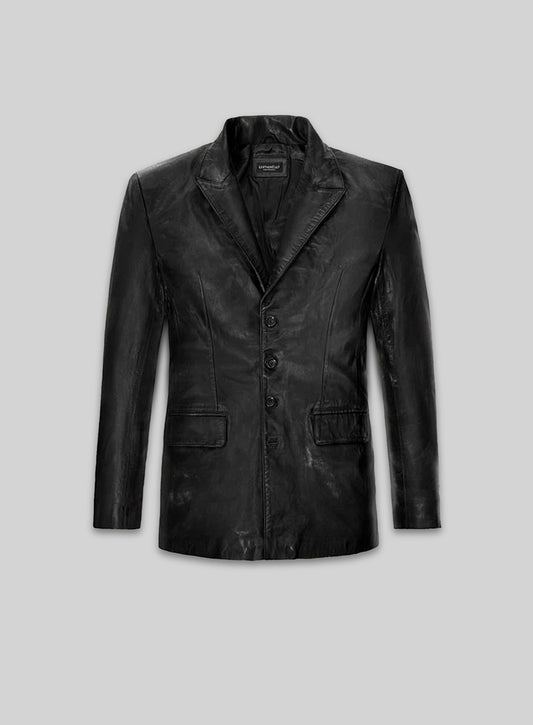 Jim Carrey Leather Blazer