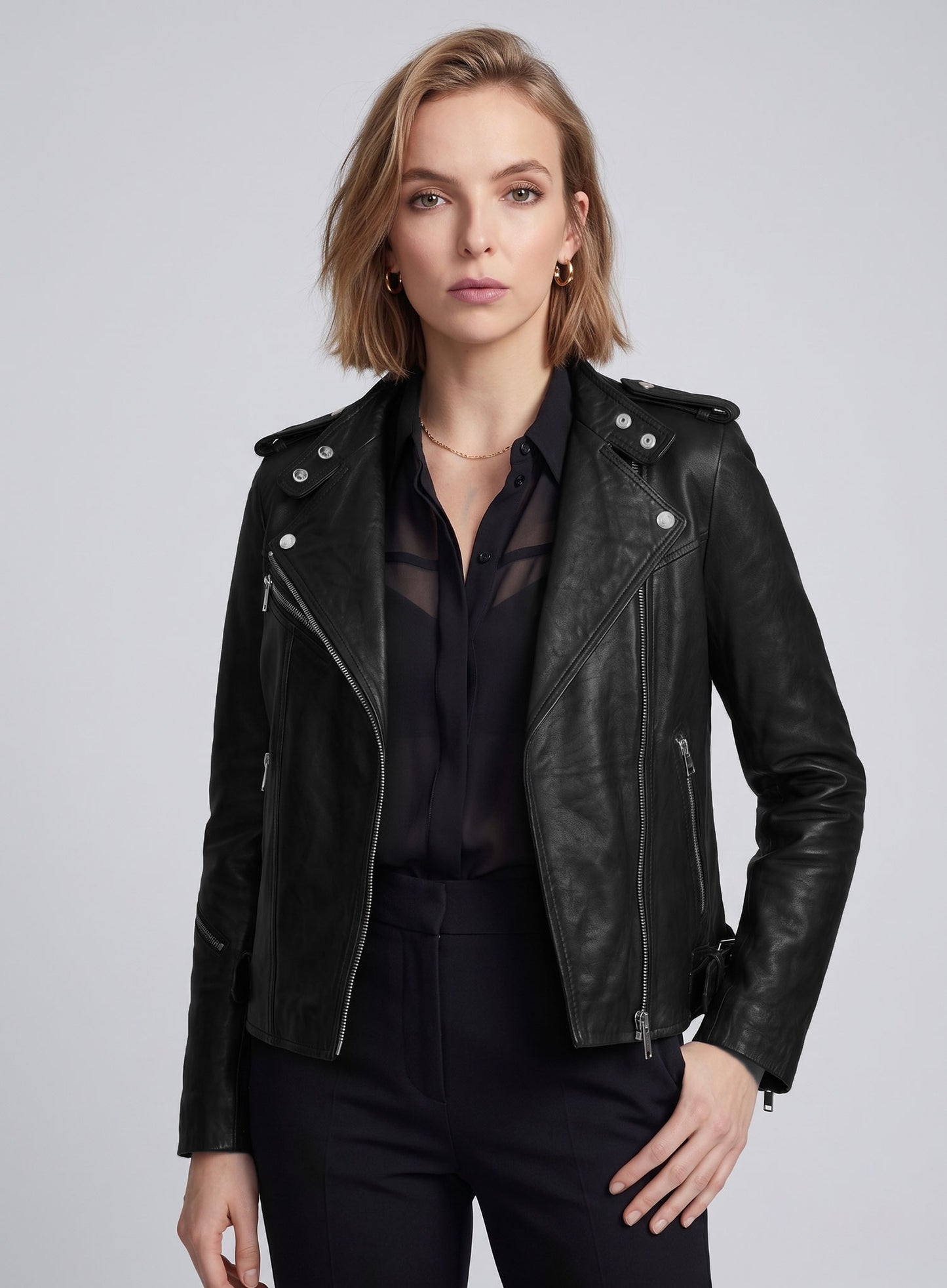 Jodie Comer Doctor Foster Leather Jacket