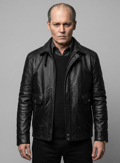 Johnny Depp Black Mass Leather Jacket
