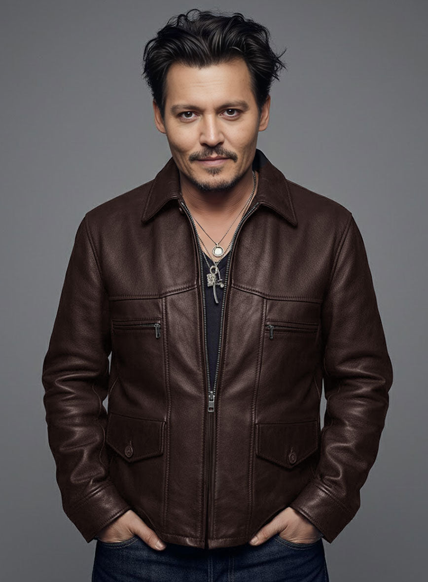 Johnny Depp Leather Jacket #1