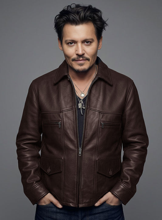 Johnny Depp Leather Jacket #1