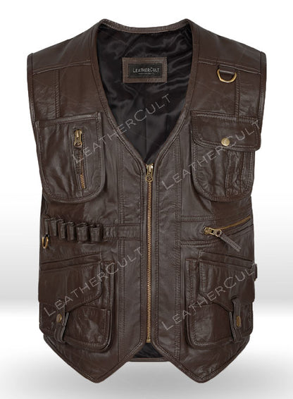 Chris Pratt Jurassic World Fallen Kingdom Leather Vest - LeatherCult