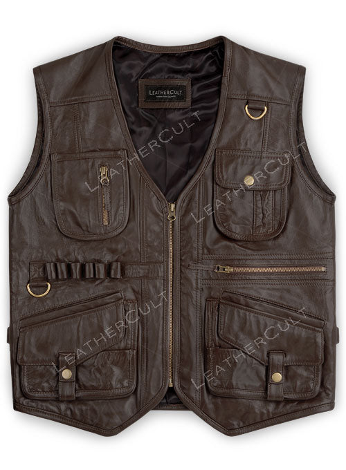 Chris Pratt Jurassic World Fallen Kingdom Leather Vest - LeatherCult
