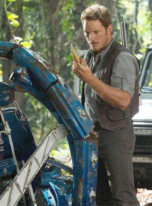 Mens Hunter Vest Jurassic World Chris Pratt Vintage 100% Real Leather Mens Hunter Vest Jurassic World Chris Pratt Vintage 100% Real Leather