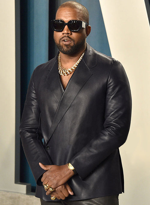 Kanye West Kimono Wrap Leather Blazer - LeatherCult