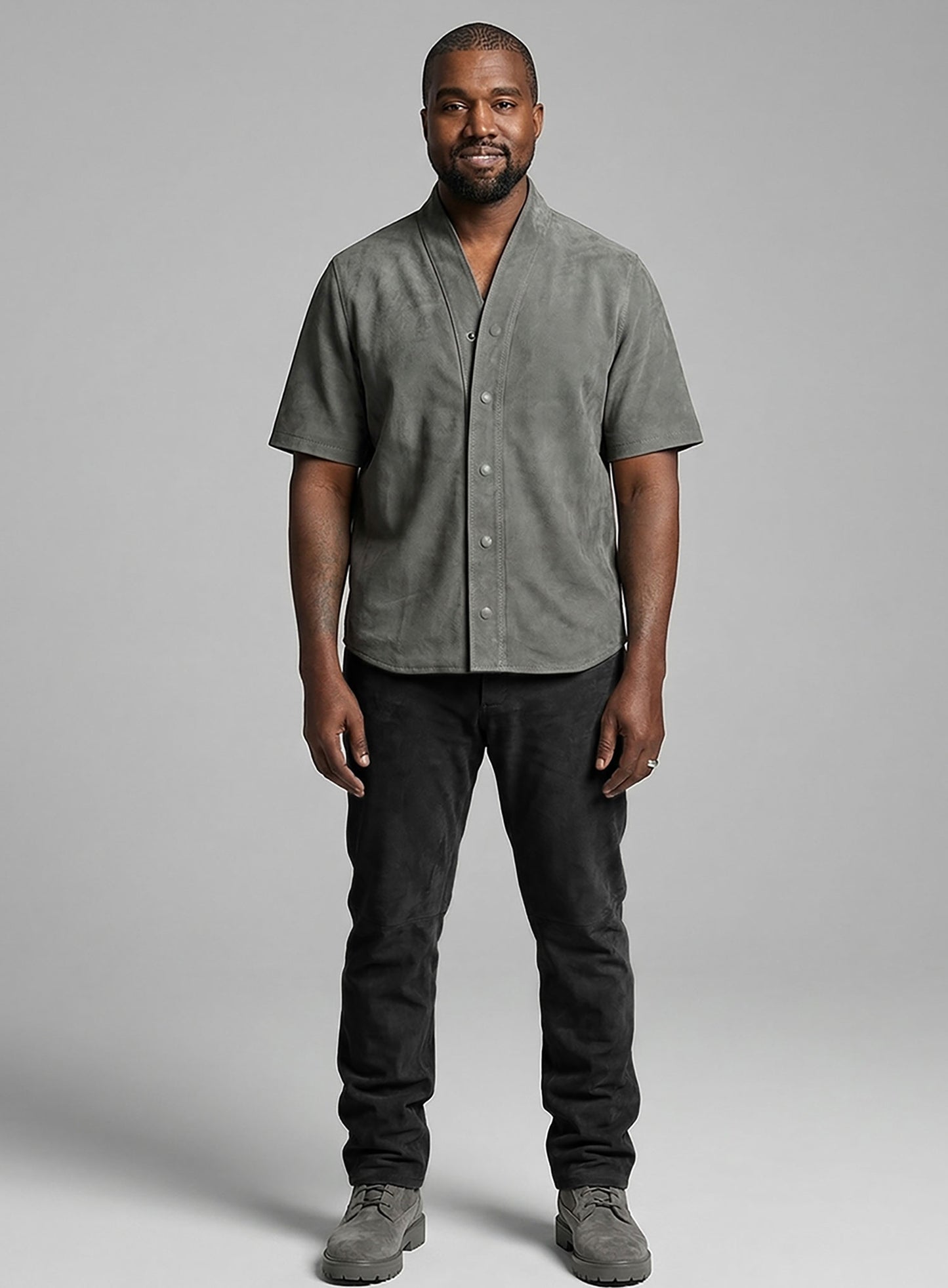 Kanye West Leather Shirt