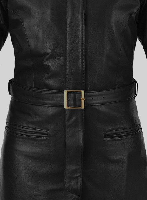 Katherine Waterston Fantastic Beasts Leather Long Coat - LeatherCult