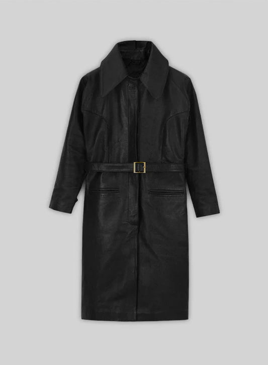 Katherine Waterston Fantastic Beasts Leather Long Coat