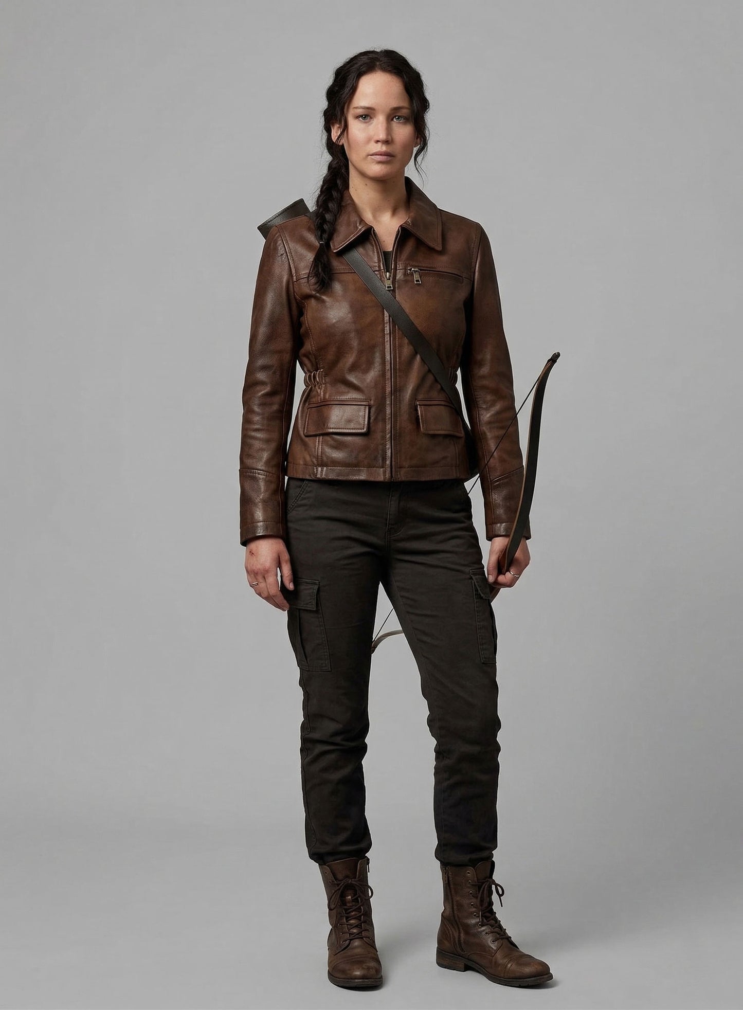 Katniss Hunger Games Leather Jacket
