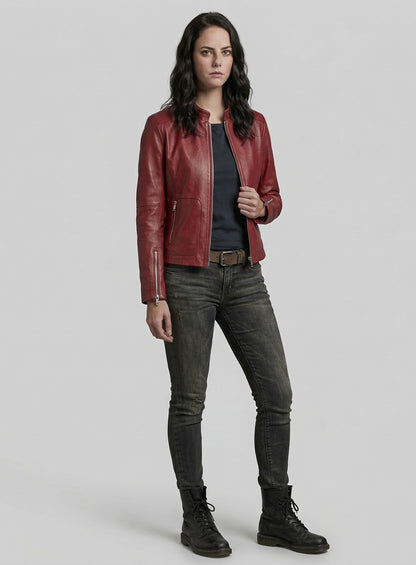 Kaya Scodelario Resident Evil Leather Jacket