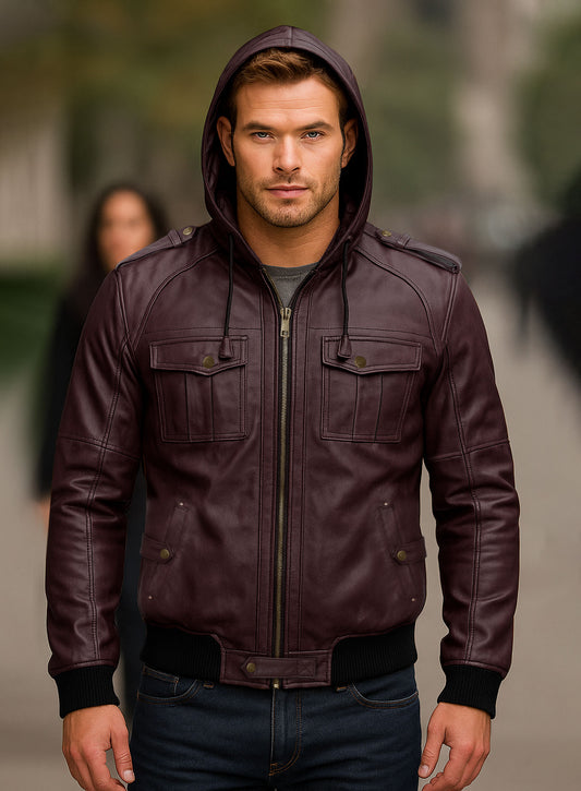 Kellan Lutz Leather Jacket #3