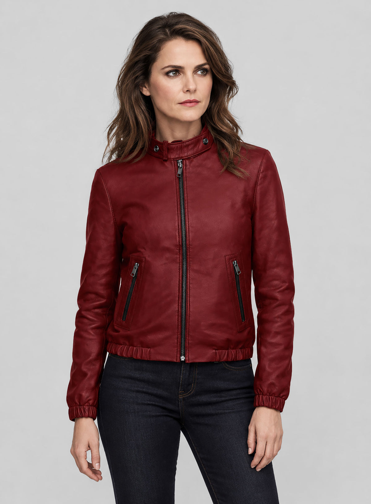 Keri Russell The Americans Leather Jacket
