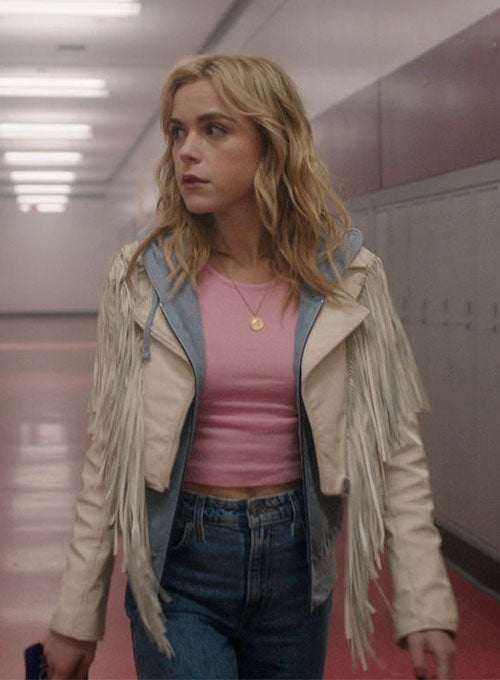 Kiernan Shipka Totally Killer Leather Jacket – LeatherCult