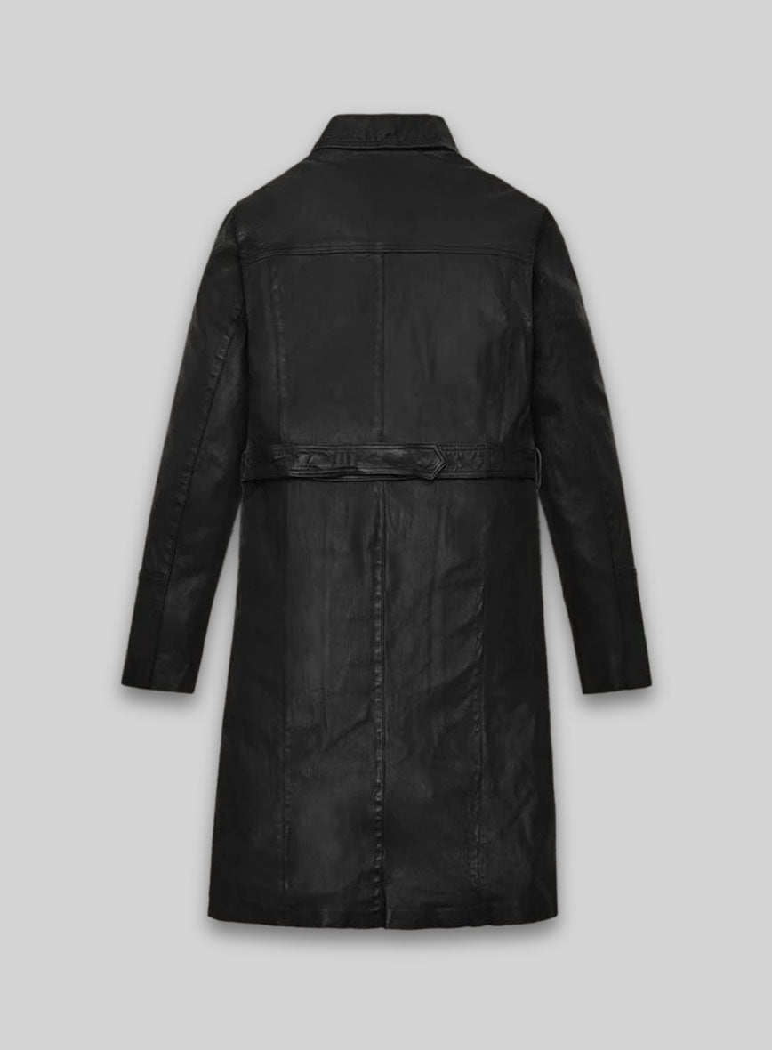 Kim Kardashian Leather Long Coat