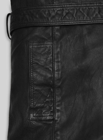 Kim Kardashian Leather Long Coat
