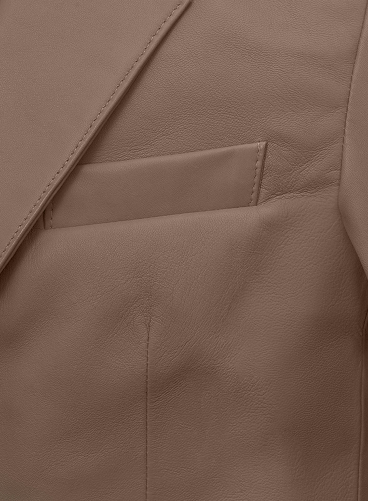 King Brown Lambskin Leather Blazer
