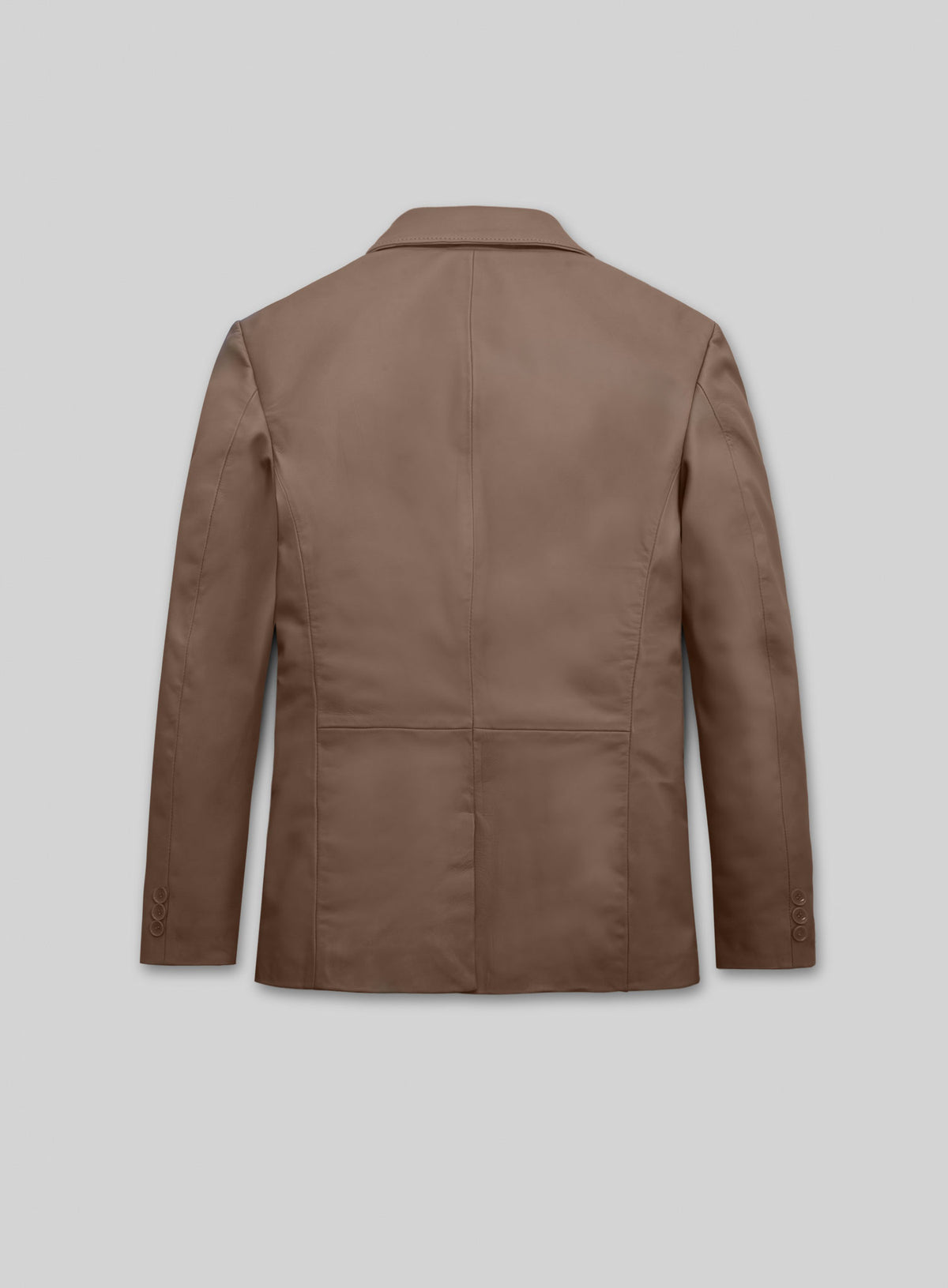King Brown Lambskin Leather Blazer