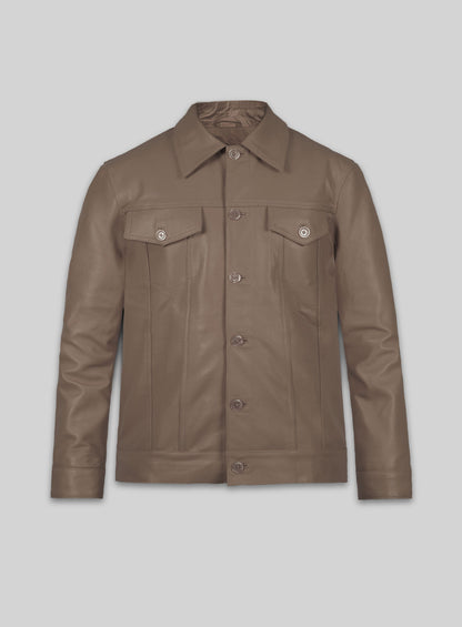King Brown Washed Transformers Mark Wahlberg Lambskin Leather Jacket