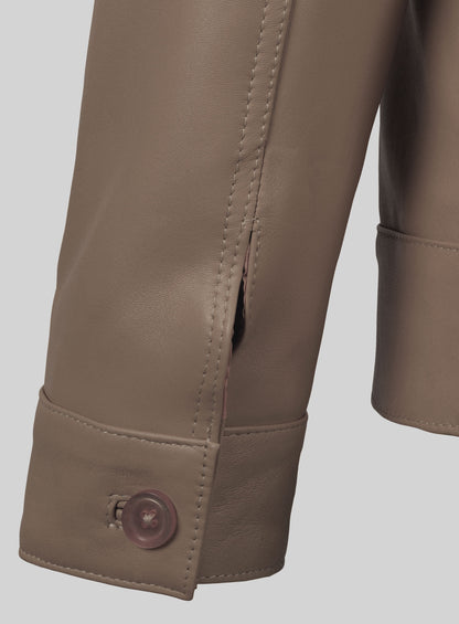 King Brown Washed Transformers Mark Wahlberg Lambskin Leather Jacket