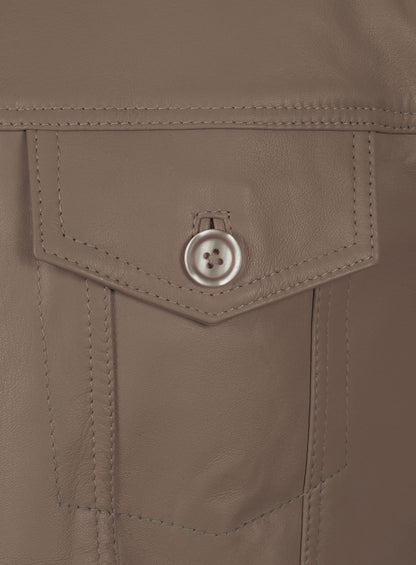 King Brown Washed Transformers Mark Wahlberg Lambskin Leather Jacket