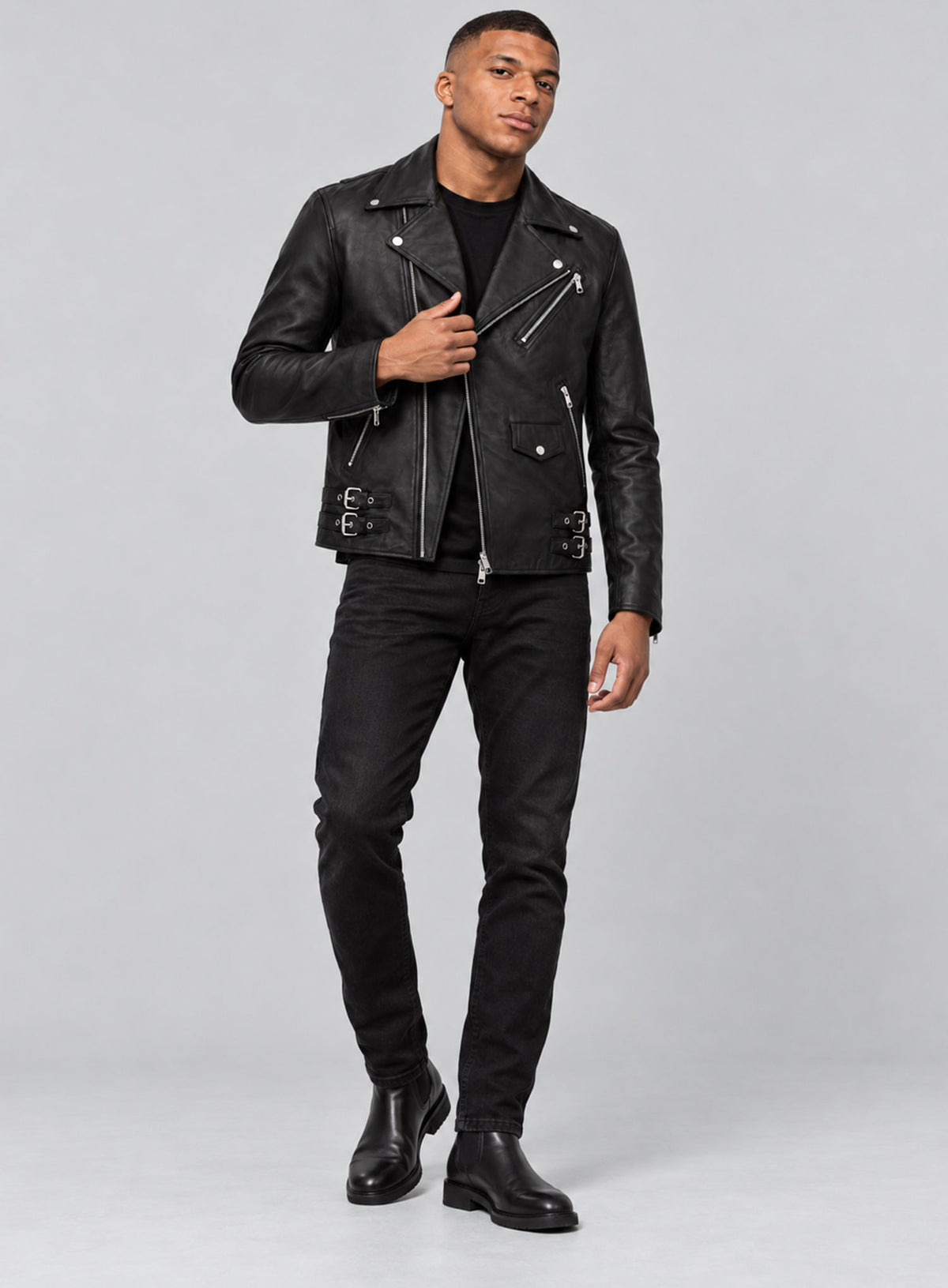 Kylian Mbappe Leather Jacket