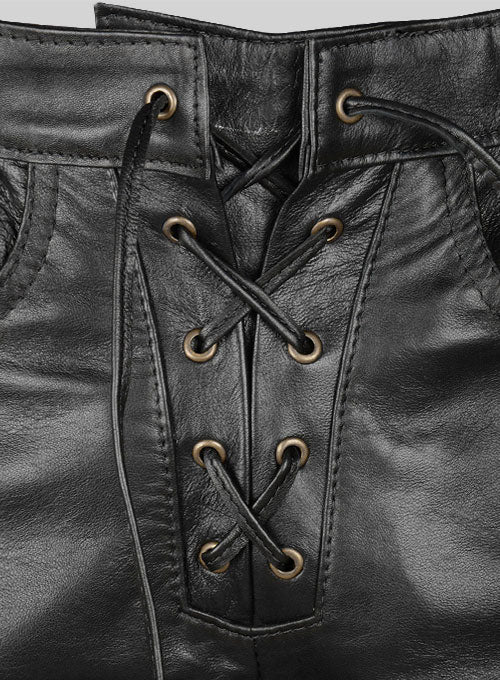 Laced Leather Pants - Style  # 515 - LeatherCult