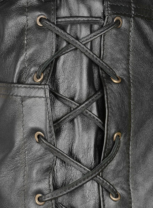 Laced Leather Pants - Style  # 515 - LeatherCult