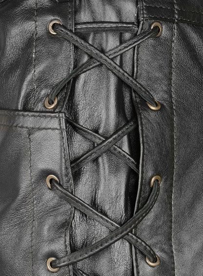 Laced Leather Pants - Style  # 515 - LeatherCult