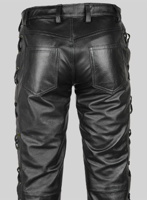 Laced Leather Pants - Style  # 515 - LeatherCult