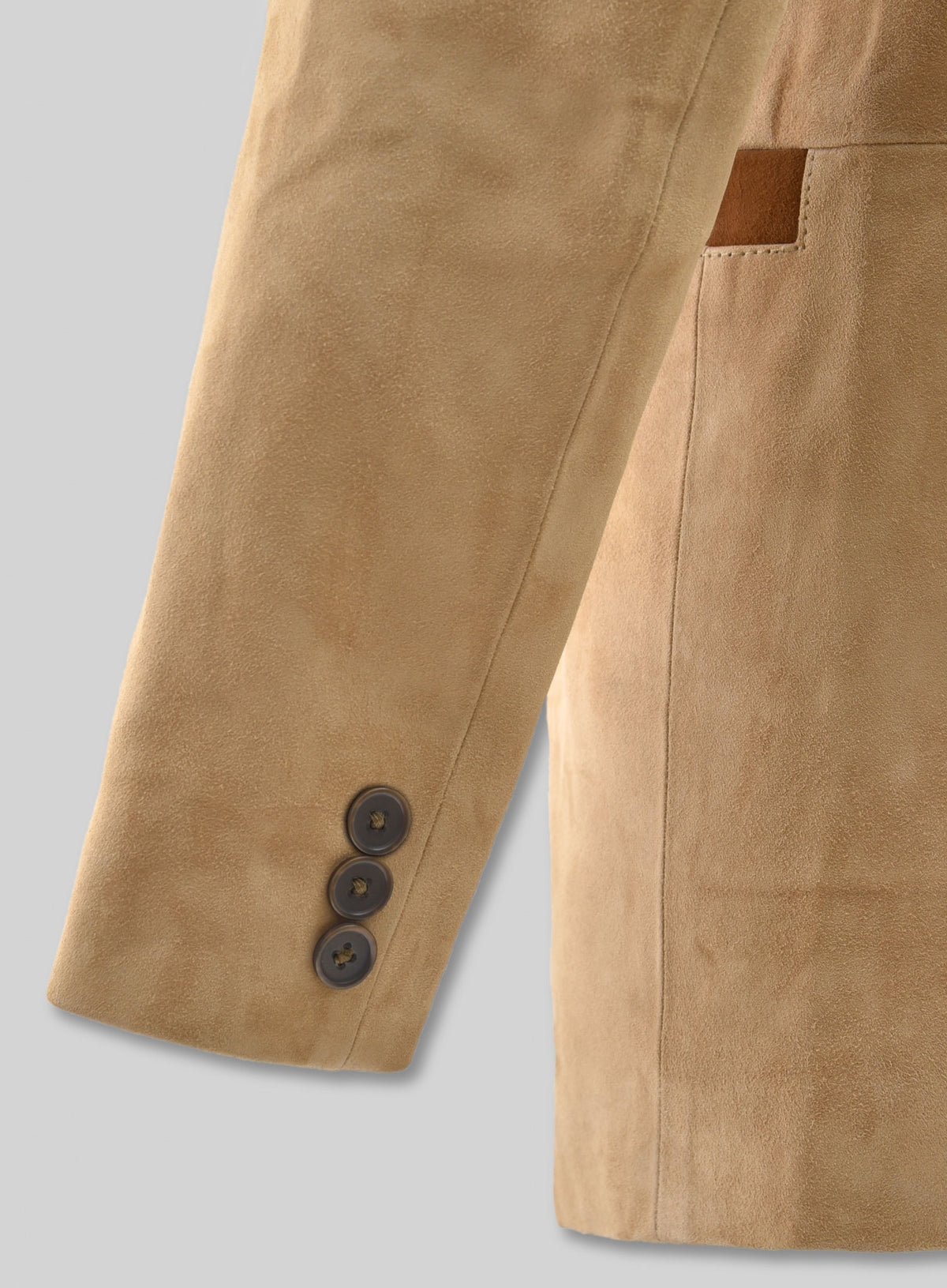 Latte Beige Suede Hampton Leather Blazer