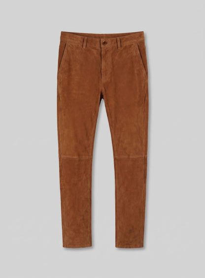 Latte Beige Suede Hampton Leather Suit