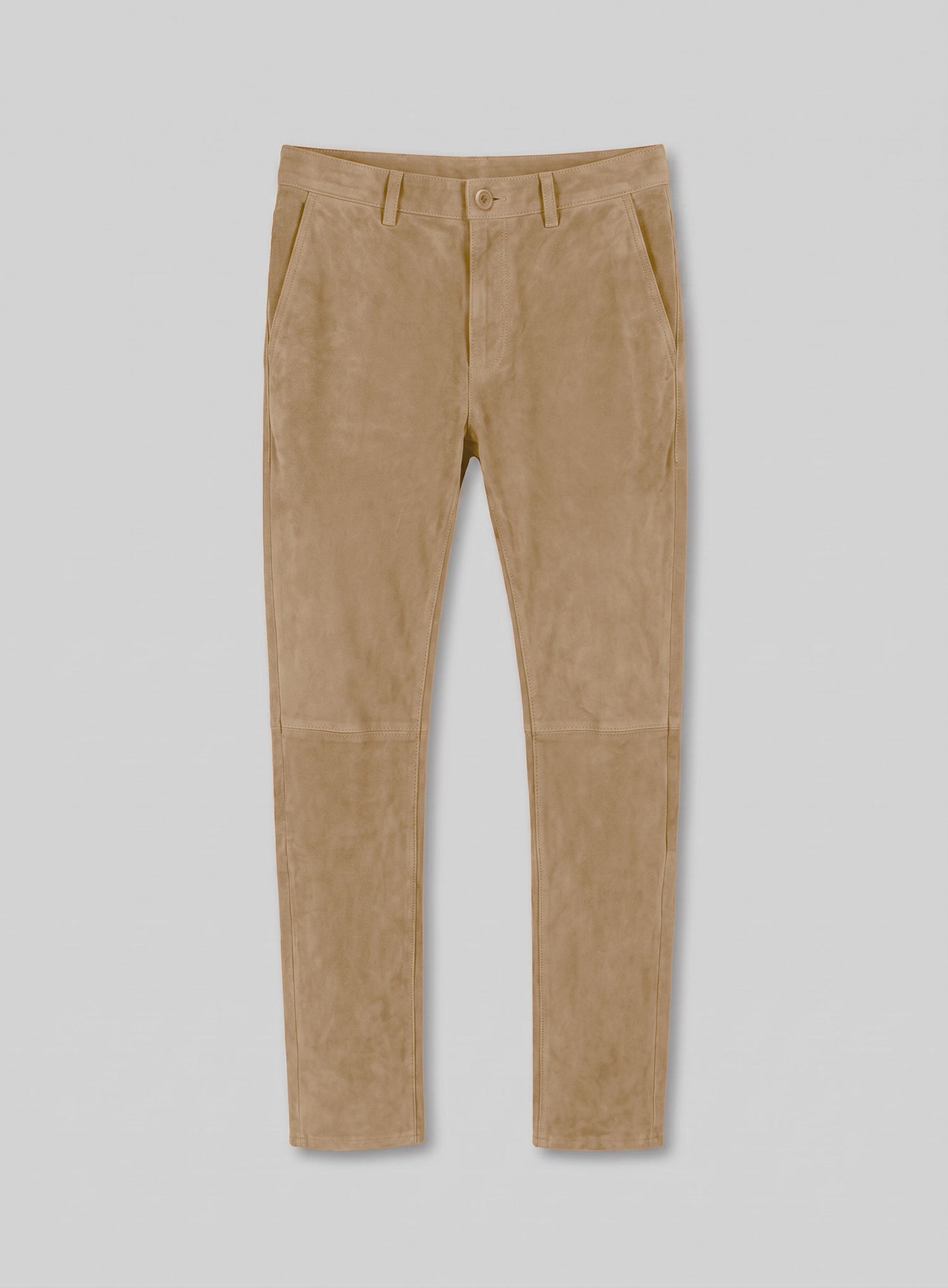 Latte Beige Suede Leather Suit