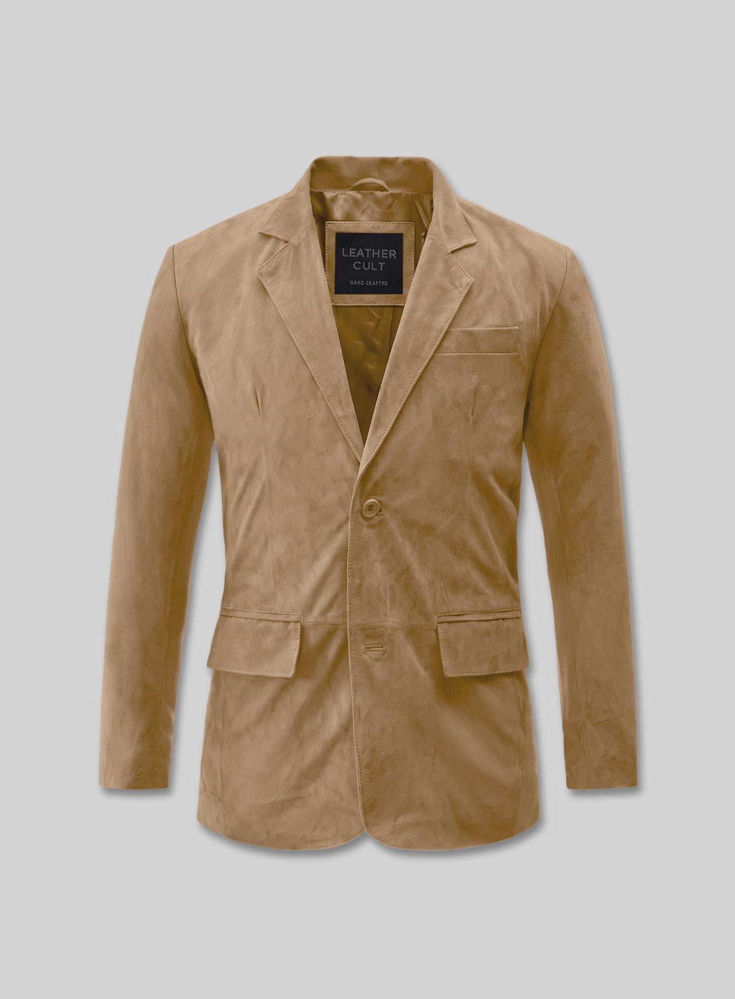Latte Beige Suede Leather Suit
