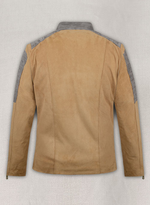 Latte Beige Suede Leather Jacket # 647 - LeatherCult