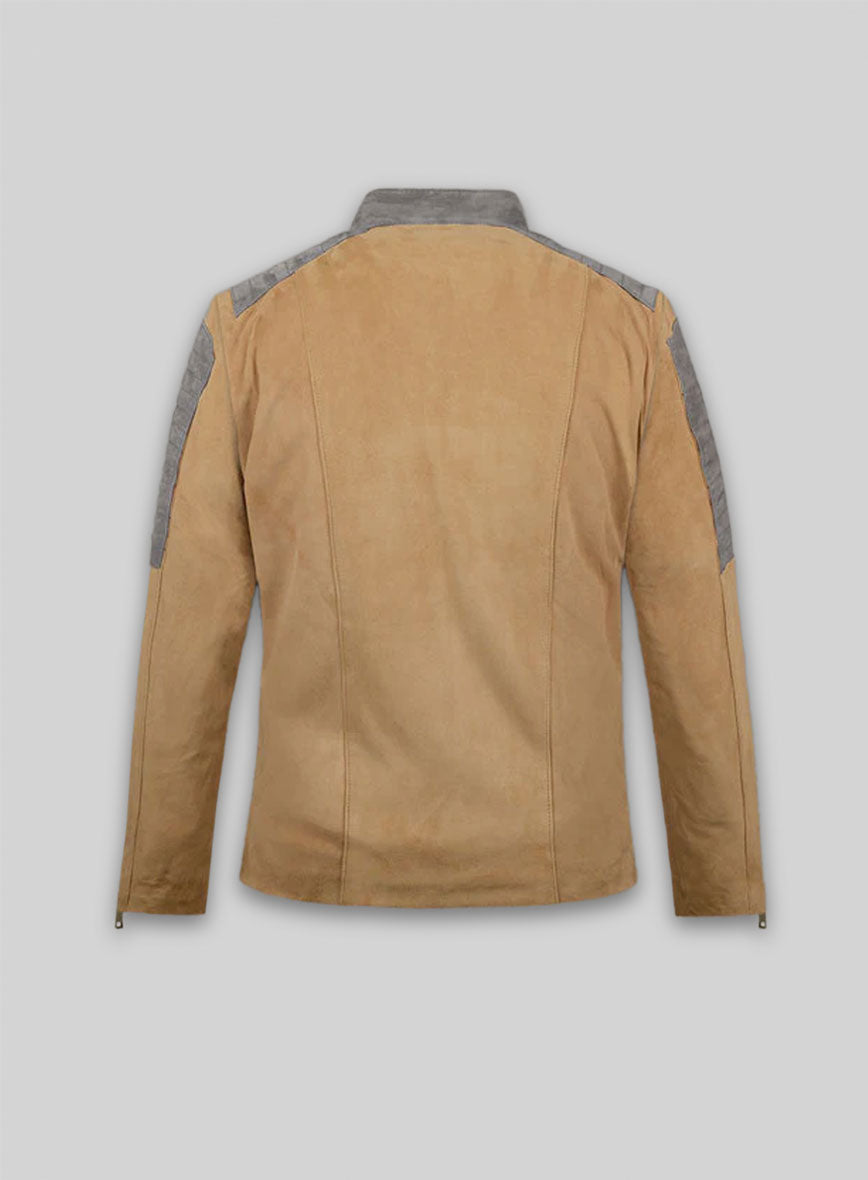 Latte Beige Suede Leather Jacket # 647