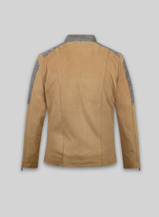 Latte Beige Suede Leather Jacket # 647